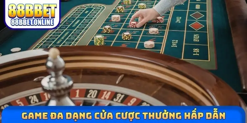 Game đa dạng cửa cược thưởng hấp dẫn